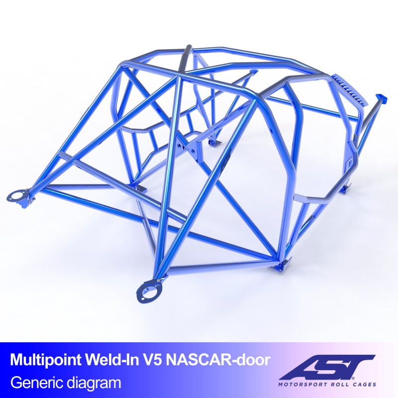 CMBN03617 - Roll Cage BMW 1-Series (E87) 5-door Hatchback MULTIPOINT WELD IN V5 NASCAR-door for drift