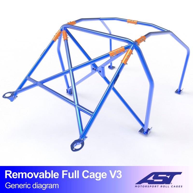 CMBN06422 - Roll Cage BMW 1-Series (F20) 5-door Hatchback REMOVABLE FULL CAGE V3