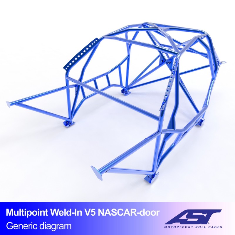 CMBN03543 - Roll Cage BMW 3-Series (E30) 5-door Touring RWD MULTIPOINT WELD IN V5 NASCAR-door for drift