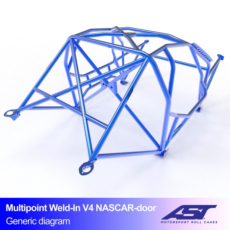 CMBN03592 - Roll Cage BMW 3-Series (E46) 2-door Coupe MULTIPOINT WELD IN V4 NASCAR-door for drift