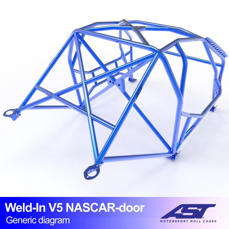 CMBN03590 - Roll Cage BMW 3-Series (E46) 2-door Coupe WELD IN V5 NASCAR-door for drift