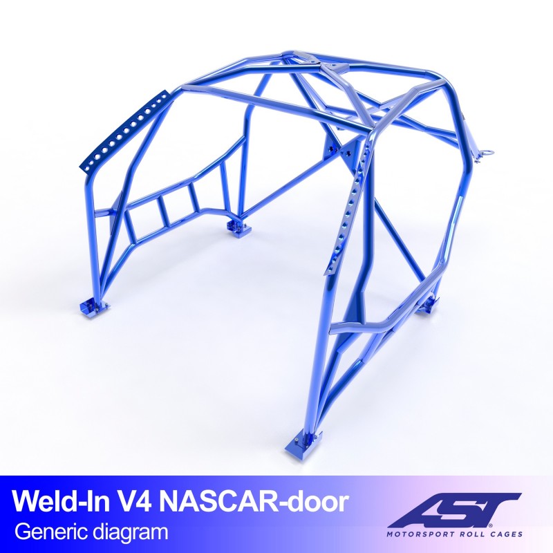 CMBN03584 - Roll Cage BMW 3-Series (E46) 3-door Compact WELD IN V4 NASCAR-door for drift