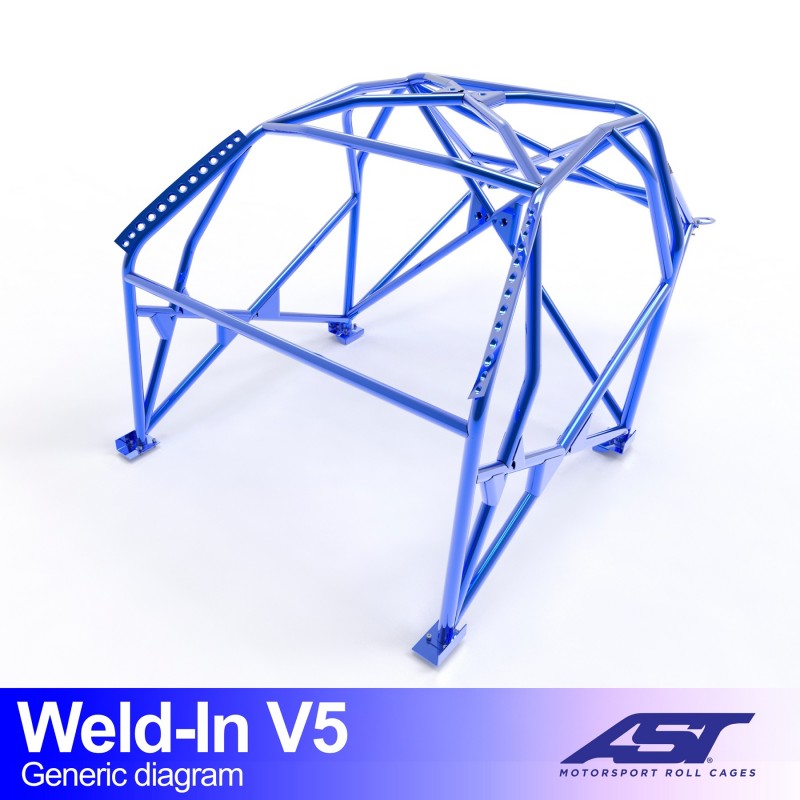 CMBN00710 - Roll Cage BMW 5-Series (E34) 4-door Sedan WELD IN V5