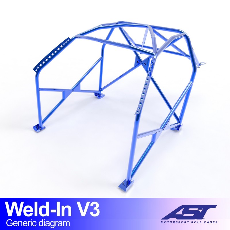 CMBN07282 - Arco de Seguridad BMW 5-Series (E39) 4-door Sedan WELD IN V3