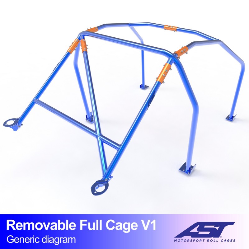 CMBN06976 - Roll Cage Datsun Bluebird (510) 4-door Sedan RWD REMOVABLE FULL CAGE V1