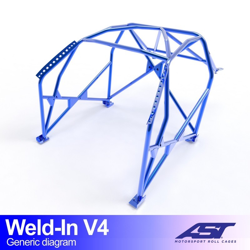 CMBN07527 - Roll Cage Ford Focus (Mk3) 5-door Hatchback AWD  WELD IN V4