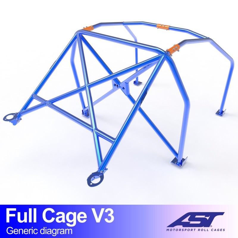 CMBN01135 - Roll Cage HONDA Civic (3gen) 3-door Hatchback FULL CAGE V3