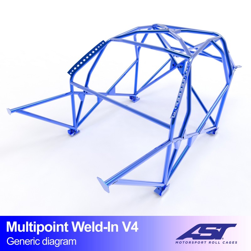 CMBN01246 - Roll Cage HONDA Civic Coupe (EJ1/EJ2) 2-door Coupe MULTIPOINT WELD IN V4