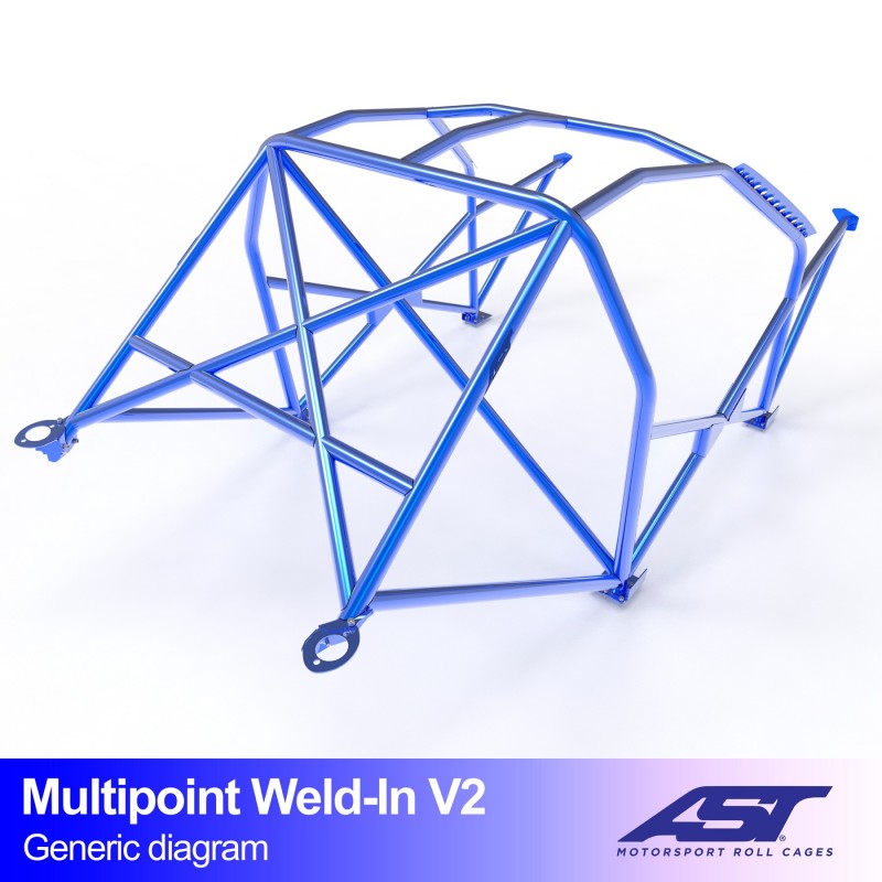 CMBN04804 - Roll Cage HONDA Prelude (5gen) 2-door Coupe MULTIPOINT WELD IN V2