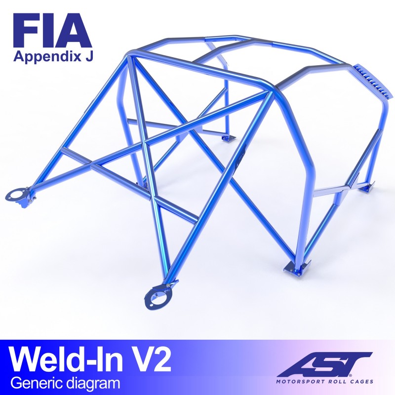 CMBN04659 - Roll Cage OPEL Kadett (C) 3-door Coupe WELD IN V2