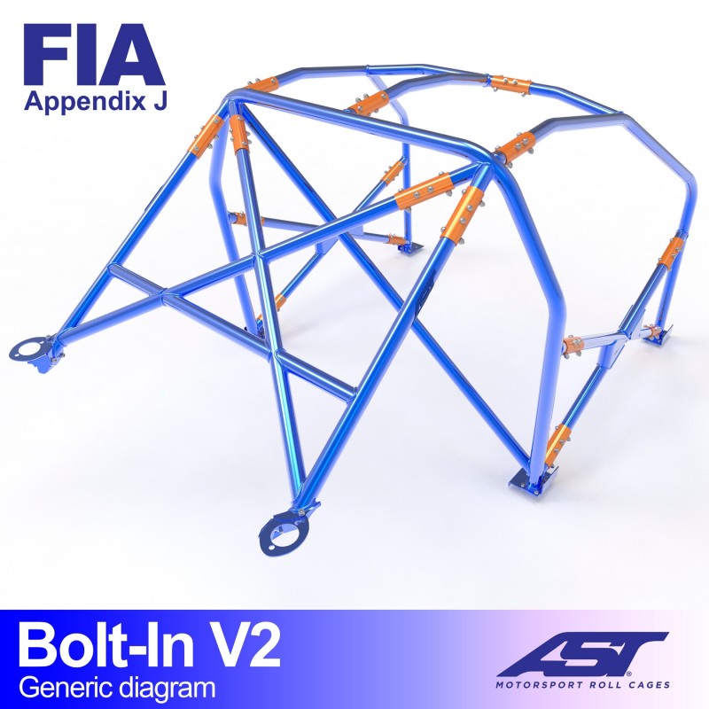 CMBN07645 - Roll Cage PEUGEOT 309 (Phase 1/2) 3-door Coupe BOLT IN V2