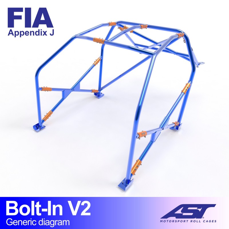 CMBN06378 - Roll Cage SEAT Cordoba (6K) 2-door Coupe BOLT IN V2
