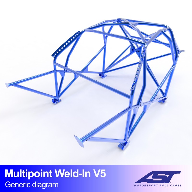 CMBN02409 - Roll Cage SEAT Ibiza (6J) 3-door Hatchback MULTIPOINT WELD IN V5