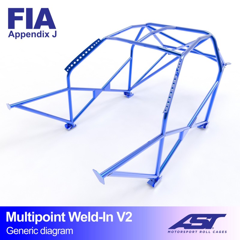 CMBN04853 - Roll Cage SEAT Ibiza (6K) 3-door Hatchback MULTIPOINT WELD IN V2