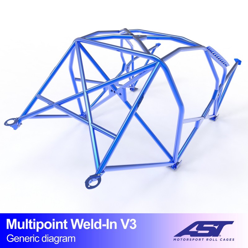 CMBN08265 - Arco de Seguridad SEAT Leon (1M) 5-door Hatchback 4Motion MULTIPOINT WELD IN V3