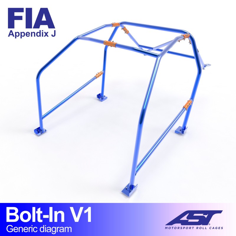 CMBN05757 - Roll Cage SEAT Marbella (Tipo 141) 3-door Hatchback BOLT IN V1