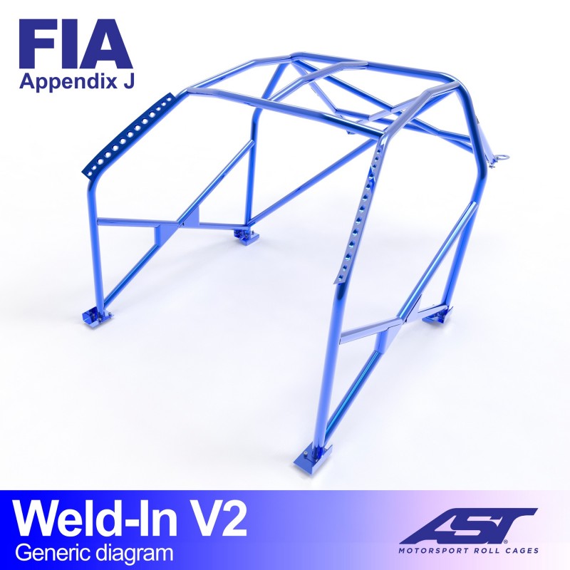 CMBN04745 - Roll Cage SEAT Toledo (1L) 4-door Sedan WELD IN V2