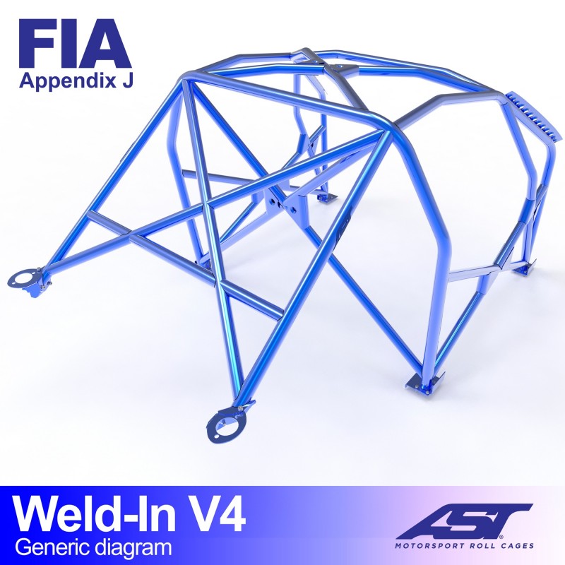 CMBN03423 - Roll Cage SUBARU Legacy (BC) 4-door Sedan 4WD WELD IN V4