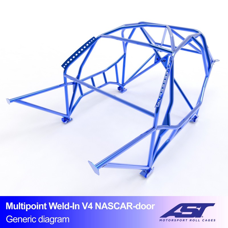 CMBN06258 - Roll Cage TOYOTA Altezza (XE10) 4-door Sedan MULTIPOINT WELD IN V4 NASCAR-door for drift