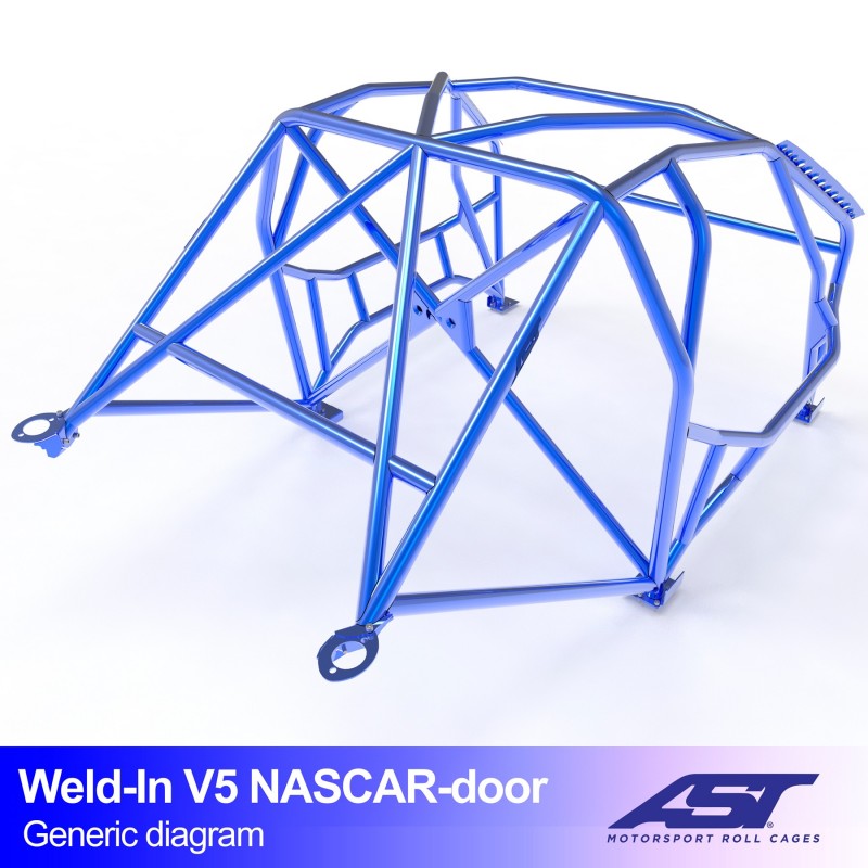 CMBN08173 - Roll Cage TOYOTA GR86 (ZN8) 2-door Coupe WELD IN V5 NASCAR-door for drift