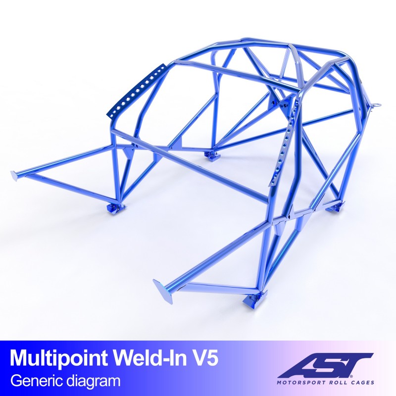 CMBN03445 - Roll Cage TOYOTA MR-2 (W30) 2-door Roadster MULTIPOINT WELD IN V5