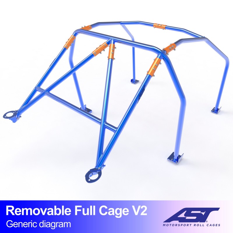 CMBN03433 - Roll Cage TOYOTA MR-2 (W30) 2-door Roadster REMOVABLE FULL CAGE V2