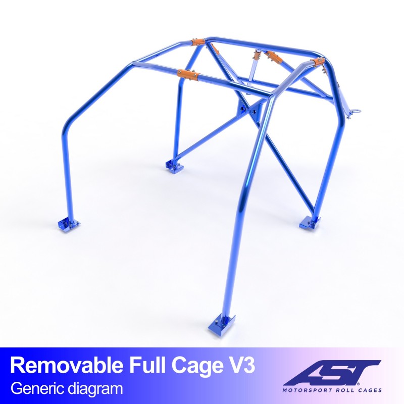 CMBN03434 - Roll Cage TOYOTA MR-2 (W30) 2-door Roadster REMOVABLE FULL CAGE V3