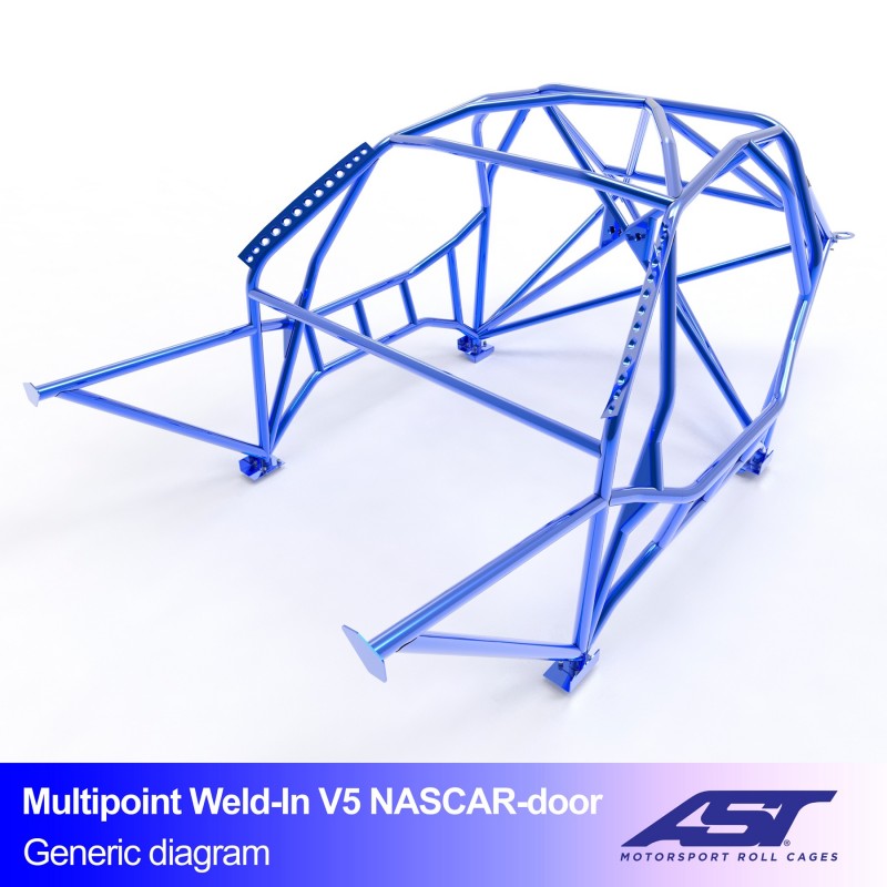 CMBN08257 - Roll Cage TOYOTA Supra (Mk4) 3-door Coupe MULTIPOINT WELD IN V5 NASCAR-door for drift
