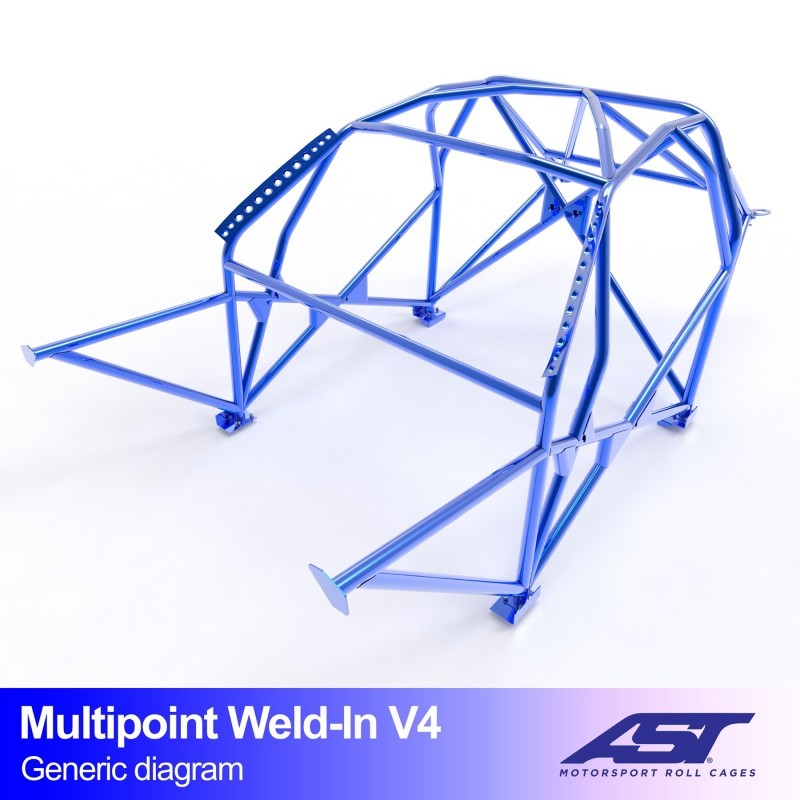 CMBN08186 - Roll Cage VOLKSWAGEN Golf (Mk5) 5-door Hatchback MULTIPOINT WELD IN V4