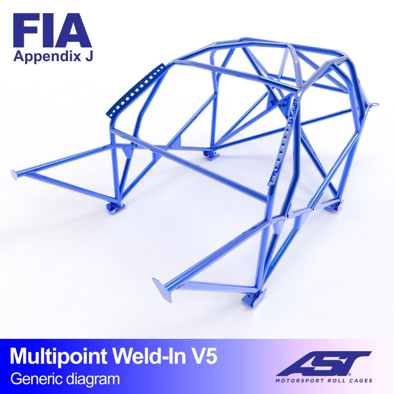 CMBN03469 - Roll Cage VOLVO 242 2-door Coupe MULTIPOINT WELD IN V5