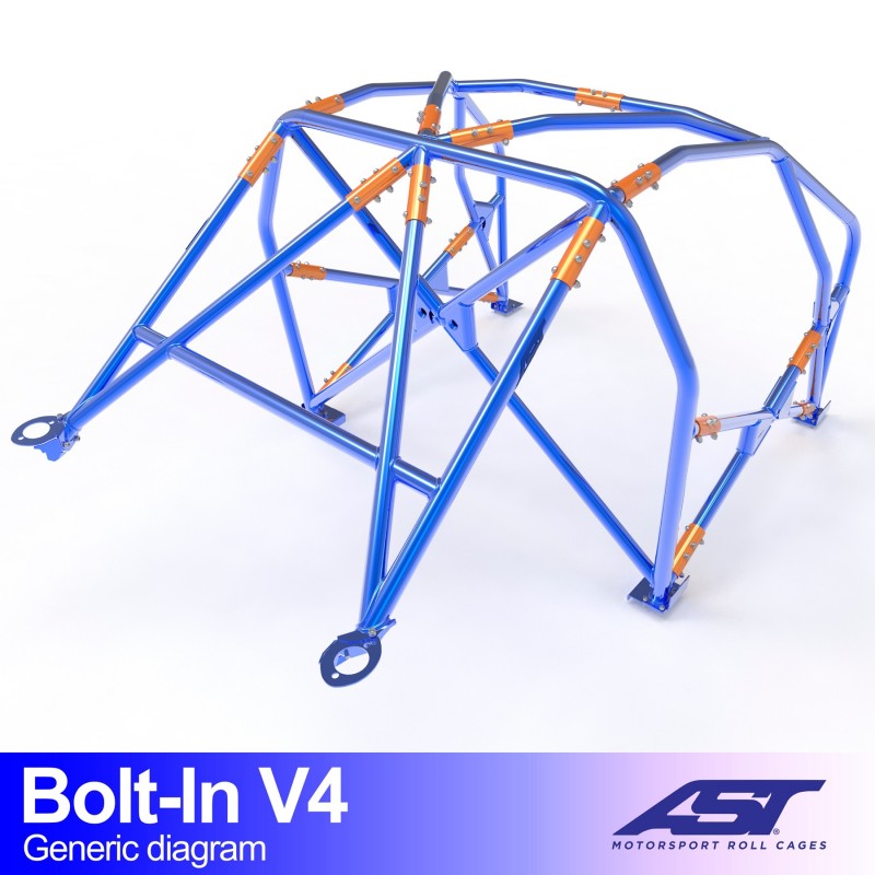 CMBN05398 - Roll Cage VW Golf (Mk4) 3-door Hatchback 4Motion BOLT IN V4