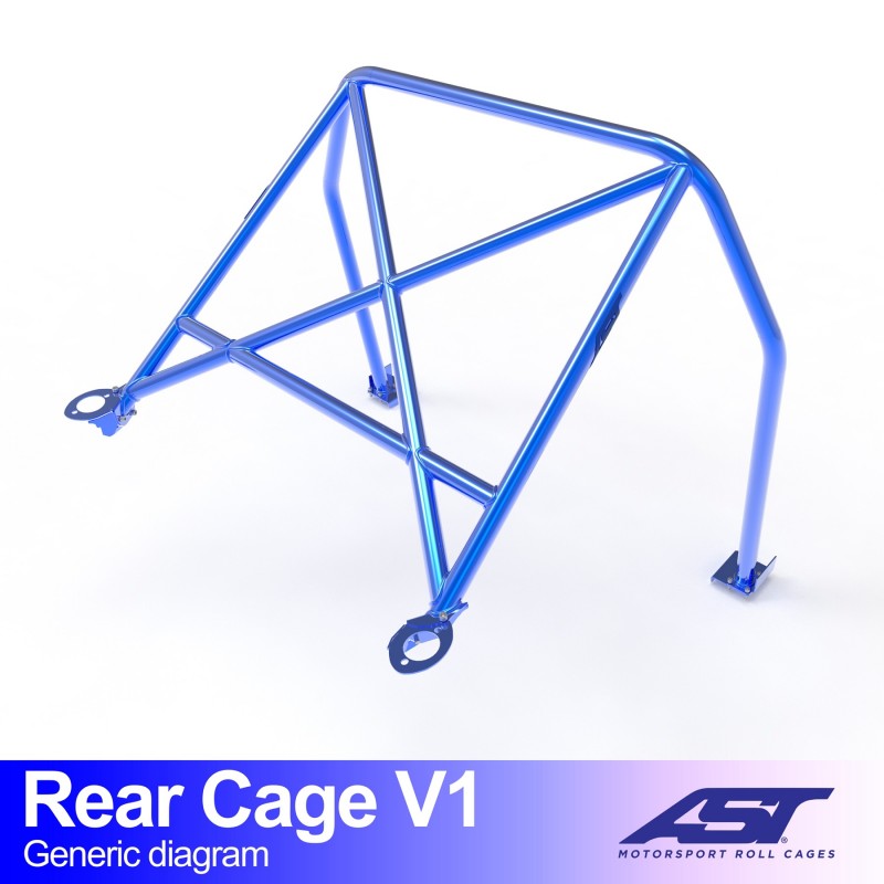 CMBN04303 - Roll Bar ABARTH 500 (312) 3-door Hatchback REAR CAGE V1