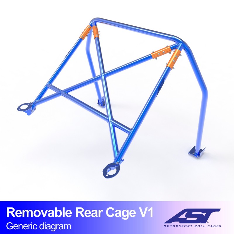 CMBN06706 - Roll Bar BMW 3-Series (E46) 5-door Touring REMOVABLE REAR CAGE V1