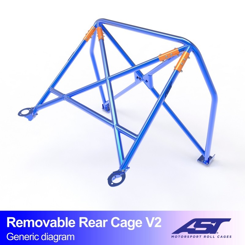 CMBN07525 - Roll Bar Ford Focus (Mk3) 5-door Hatchback AWD  REMOVABLE REAR CAGE V2