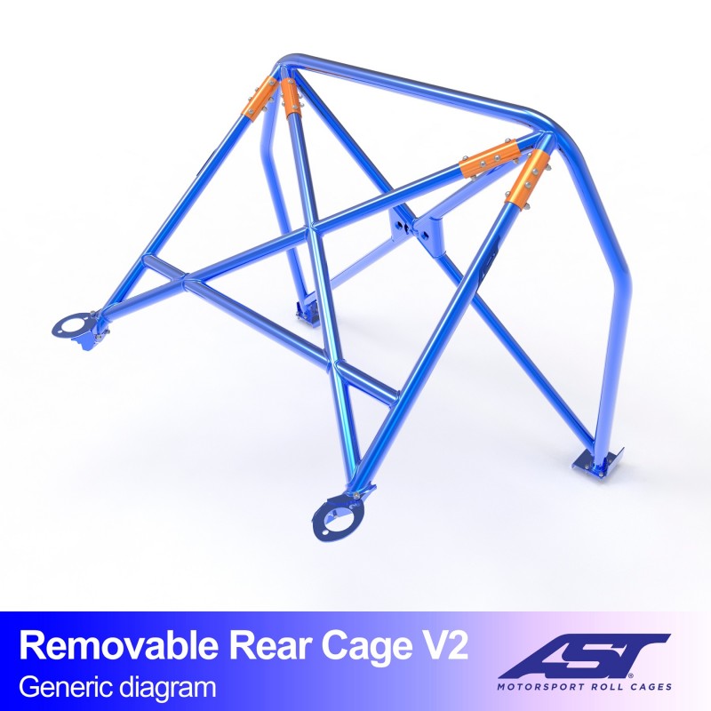 CMBN04424 - Roll Bar SEAT Ibiza (6L) 3-door Hatchback REMOVABLE REAR CAGE V2