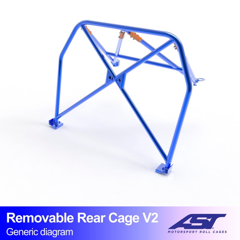 CMBN03473 - Roll Bar TOYOTA MR-2 (W30) 2-door Roadster REMOVABLE REAR CAGE V2