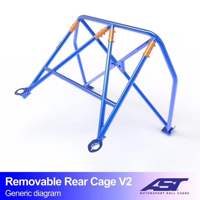 CMBN03431 - Roll Bar TOYOTA MR-2 (W30) 2-door Roadster REMOVABLE REAR CAGE V2