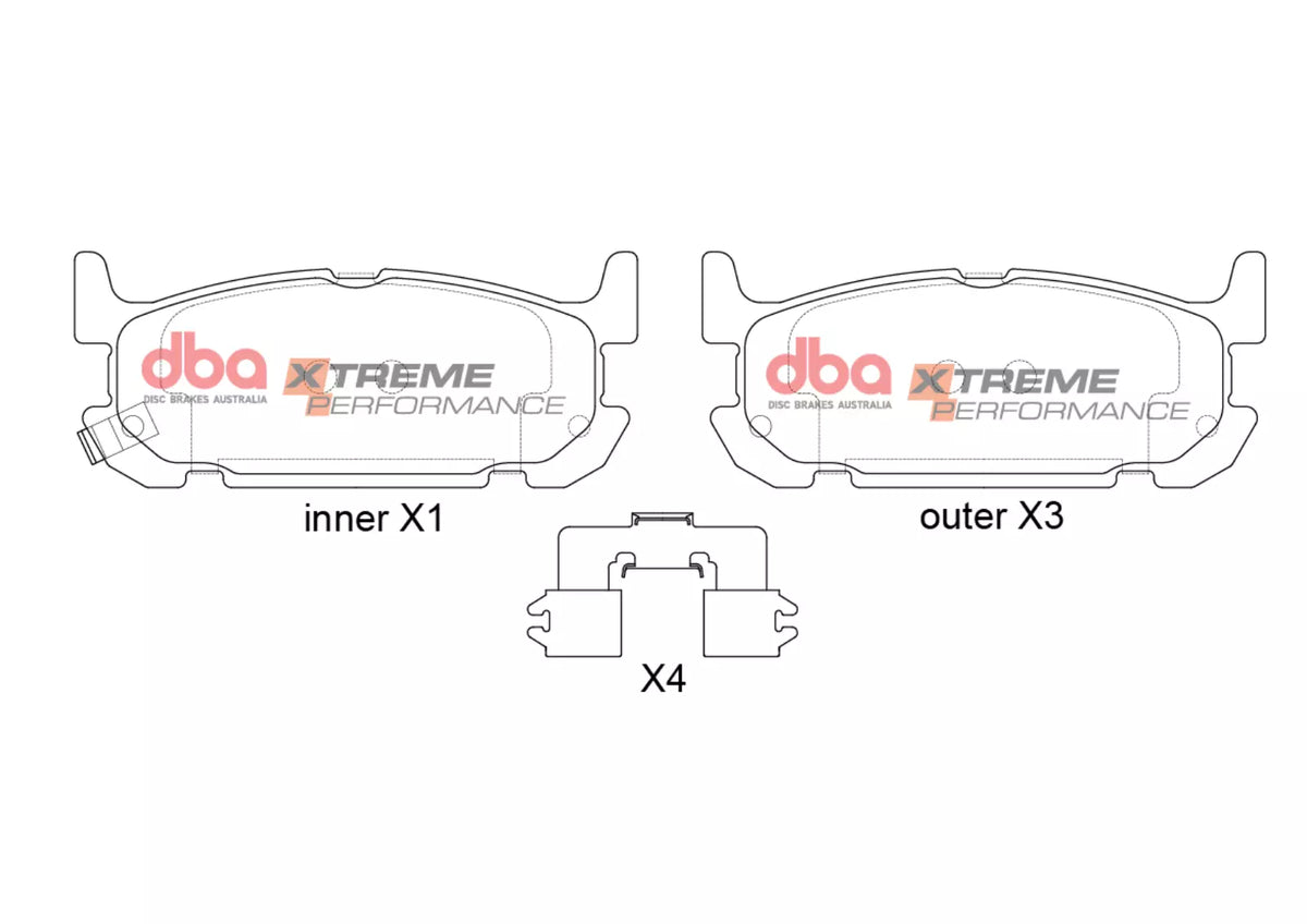 DBA4546S-1508XP Brake Kit - 4000 Series T3 Slotted & Xtreme Performance Brake Pads (2x DBA4546S + DB1508XP)
