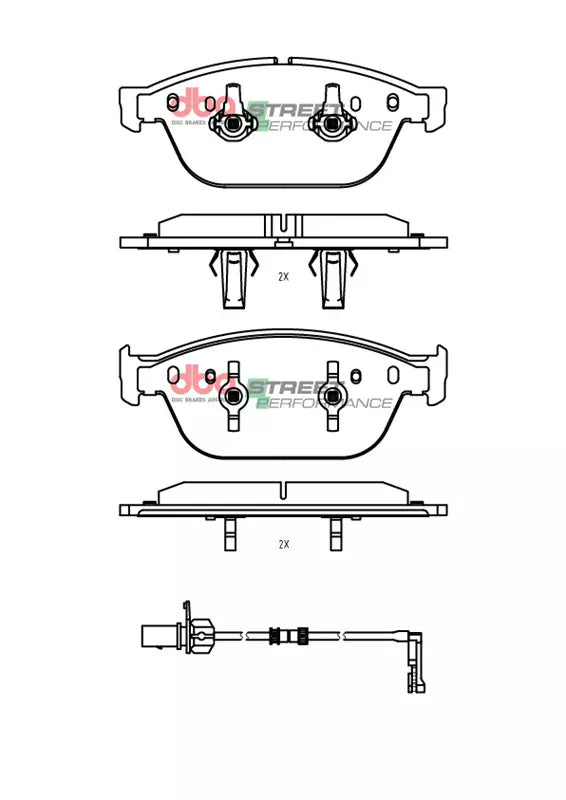 DB15099SP Brake Pads Street Performance | Front Axle