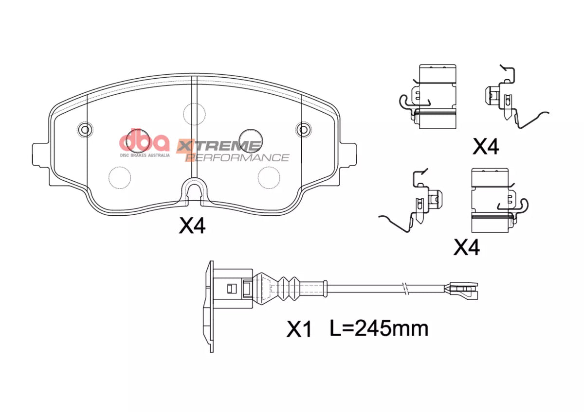 DBA53927SLVS-15271XP Brake Kit - 5000 T3 Slotted & Xtreme Performance Brake Pads (2x DBA53927SLVS + DB15271XP)