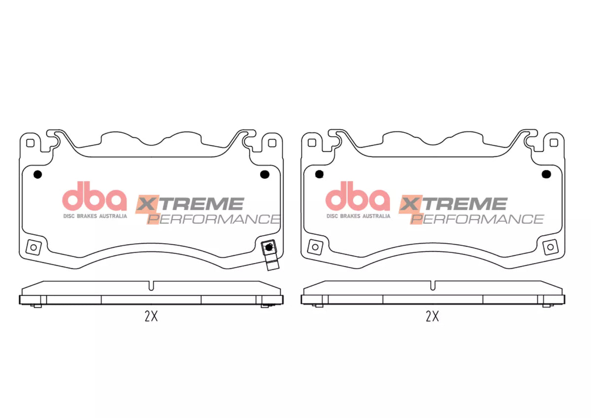 DBA43848S-15334XP Brake Kit - 4000 Series T3 Slotted & Xtreme Performance Brake Pads (2x DBA43848S + DB15334XP)